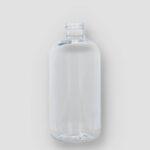 Picture: plastic fles 250 ml pet transparant boston-round 24-410