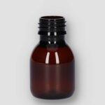 Picture: plastic fles 60 ml pet amber bruin 28-410 ropp
