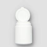 Picture: plastic container (pill-jar) 200 ml pe wit h47mm