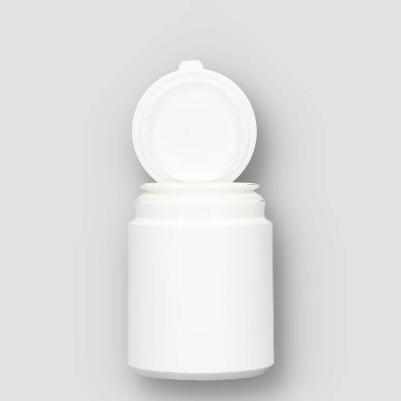 Picture: plastic container (pill-jar) 200 ml pe wit h47mm