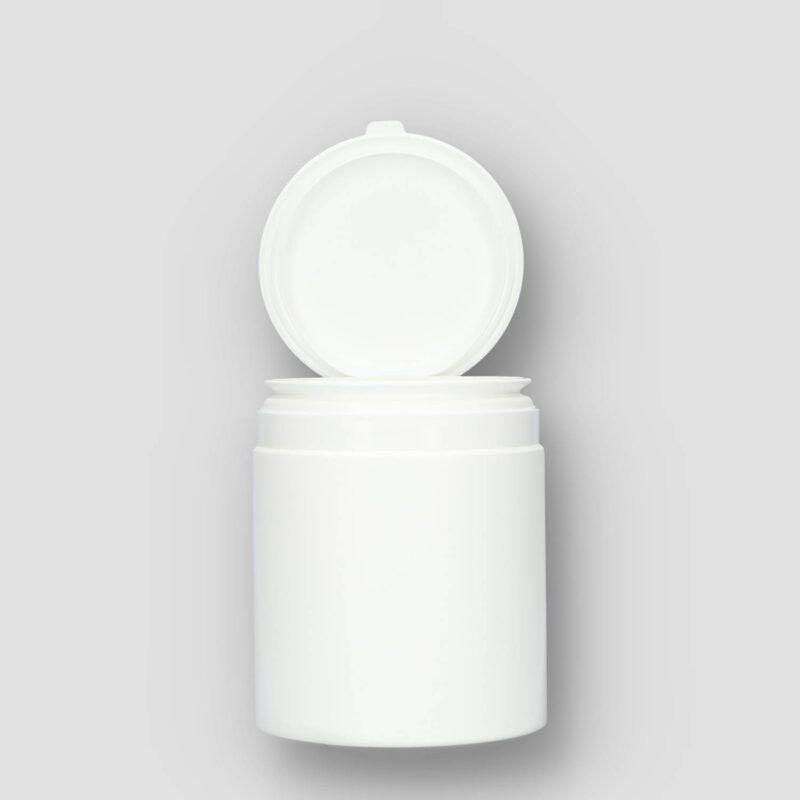 Picture: plastic container (pill-jar) 750 ml pe wit 82mm