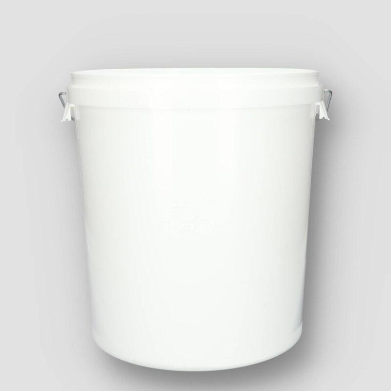 Picture: kunststof emmer 20 liter pp wit met metalen beugel